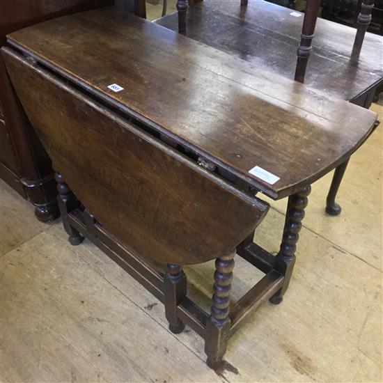 Circular oak gateleg table